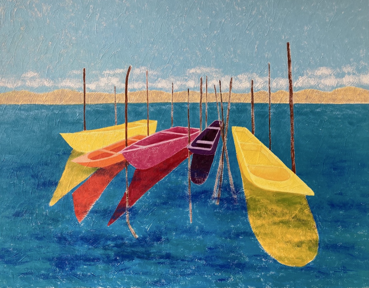 Canoa con Reflejos